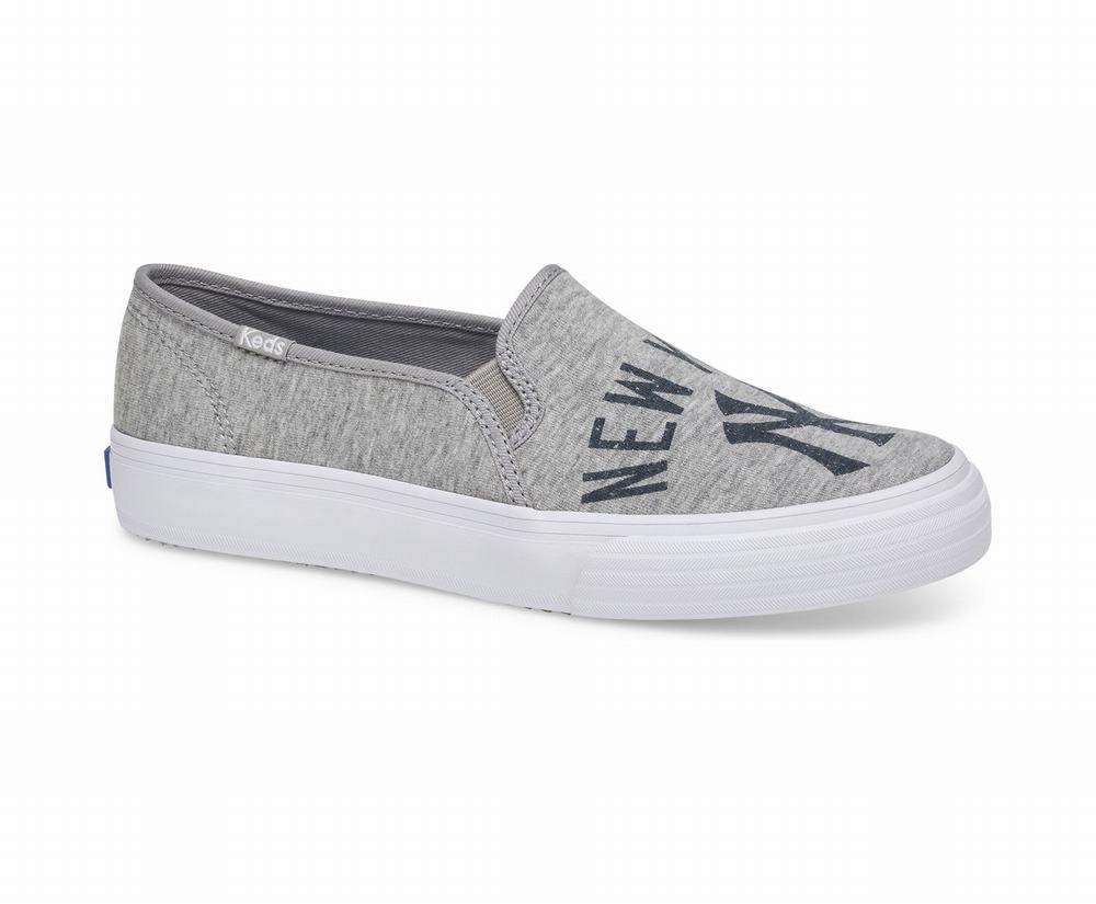 Women's Keds Double Decker MLB® Slip Ons Grey 6987204OR - South Africa